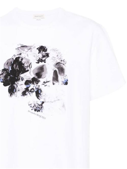 T-shirt con stampa frontale da uomo Alexander McQueen | 781994QTABE0909